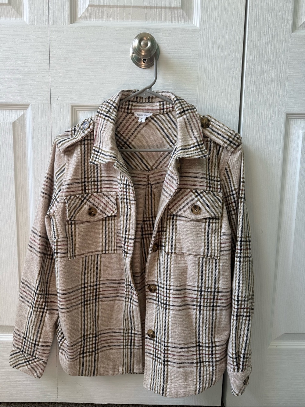 Tribal Jeans Plaid Shacket – Size M